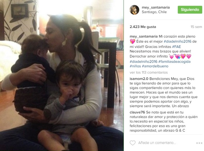 Mey Santamaría es cuidadora temporal de niños en adopción y compartió este potente mensaje - Imagen 1