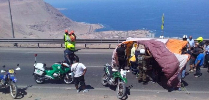Mujer que sufrió accidente en parapente permanece en estado de gravedad