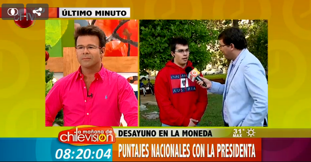 Hijo de reconocido conductor de noticias alcanza puntaje nacional en la PSU