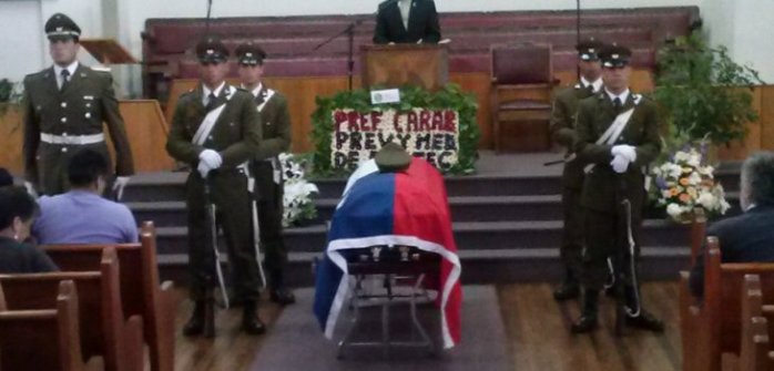 Realizan en Temuco responso fúnebre de carabinero atropellado por senador Quintana