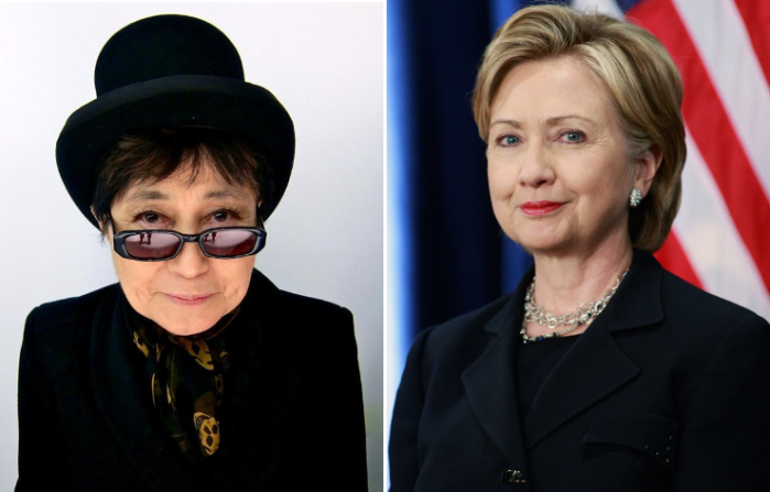¡Cayeron! : El romance entre Yoko Ono y Hilary Clinton que se hizo viral