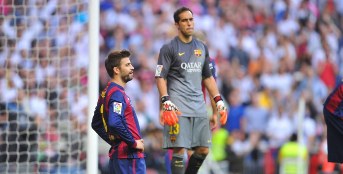 Gerard Piqué lamentó la sensible ausencia de Claudio Bravo en el arco de Barcelona
