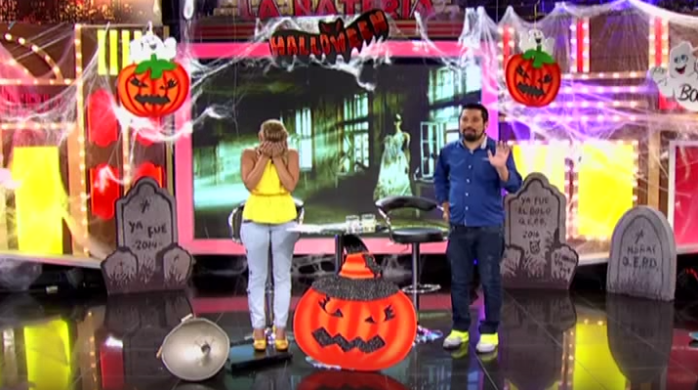 Modelo de TV abandonó indignada el set por pesada broma de Halloween
