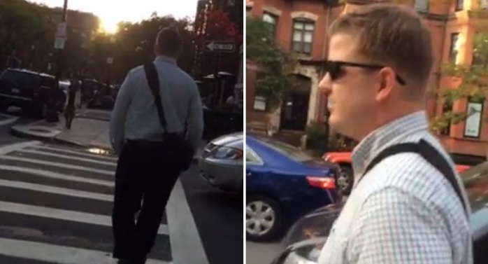 Valiente mujer confrontó a  pervertido: Grababa traseros de jóvenes en la calle