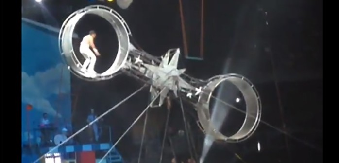 Acróbata sufre riesgosa caída durante función de circo en Santiago