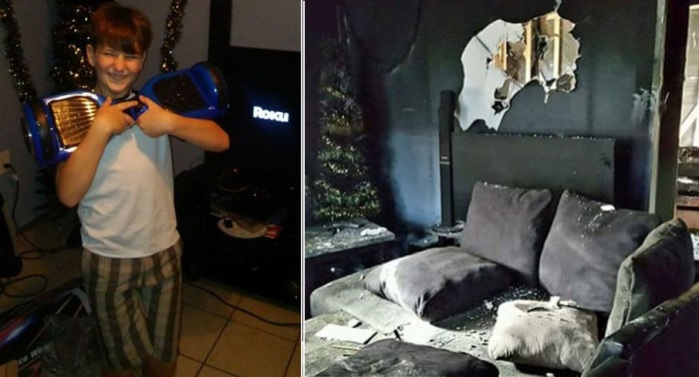 Le regaló a su hijo una popular patineta eléctrica: Estalló y quemó su casa