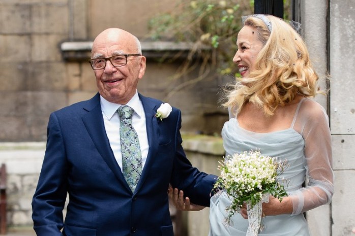Jerry Hall, la ex de Mick Jagger, se casó con el multimillonario Rupert Murdoch