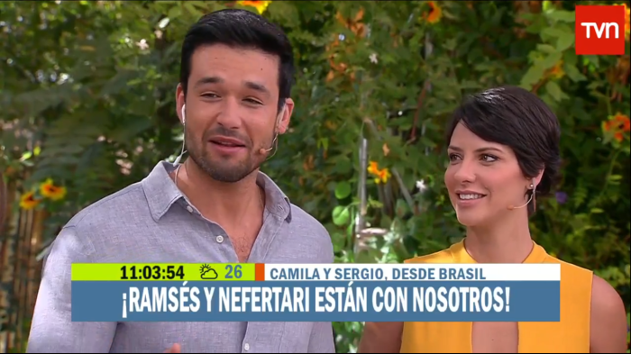 Con cuecas y papas rellenas: Así recibieron a 'Ramsés' y 'Nefertari' en matinal de TVN
