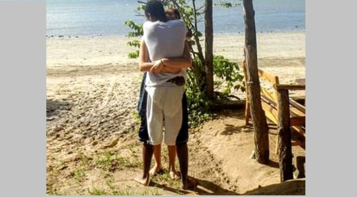 La nueva ilusión óptica que tiene de cabeza a internet: ¿Quién está adelante en el abrazo?