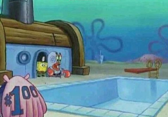 Qué pena, la piscina está sin agua... eeeh, están en el mar