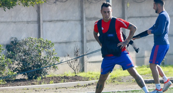Eduardo Vargas formó parte del entrenamiento de Universidad de Chile