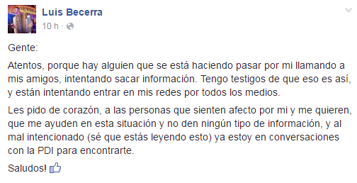 Luis Becerra / Facebook