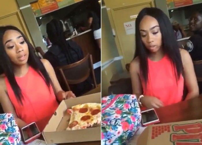 Joven robó un trozo de la pizza de su novia: su reacción fue lapidaria