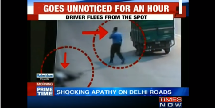 Video captó cómo cientos de personas pasaron junto a hombre atropellado sin hacer nada