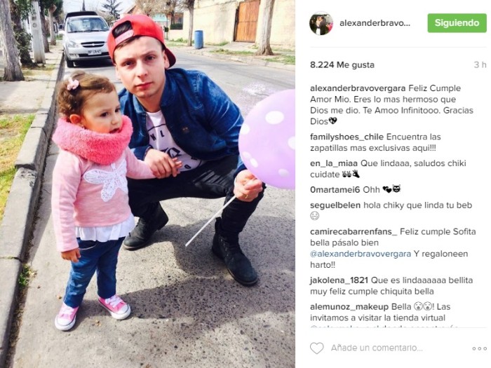 Alexander “Chiki” Bravo comparte dulce foto junto a su hija por su