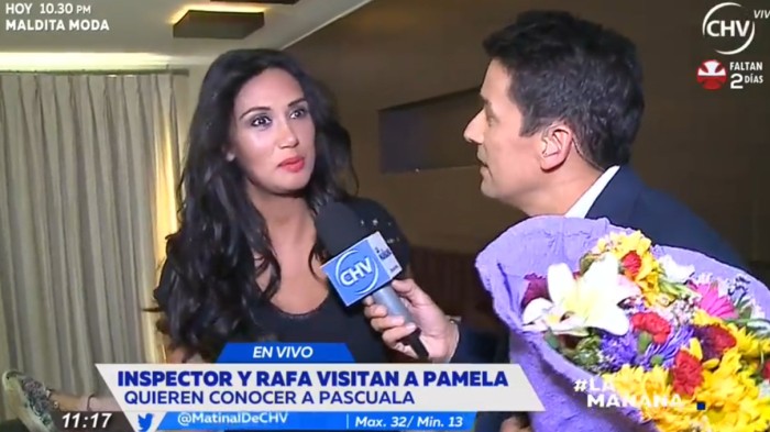 El divertido 'fail' de Pamela Díaz durante visita de Rafael Araneda a su hogar
