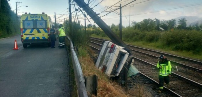 Un muerto deja volcamiento de vehículo en ruta que une Concepción y Chiguayante