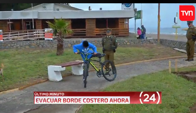 Las primeras imágenes de la evacuación por alerta de tsunami entre Bío Bío y Aysén