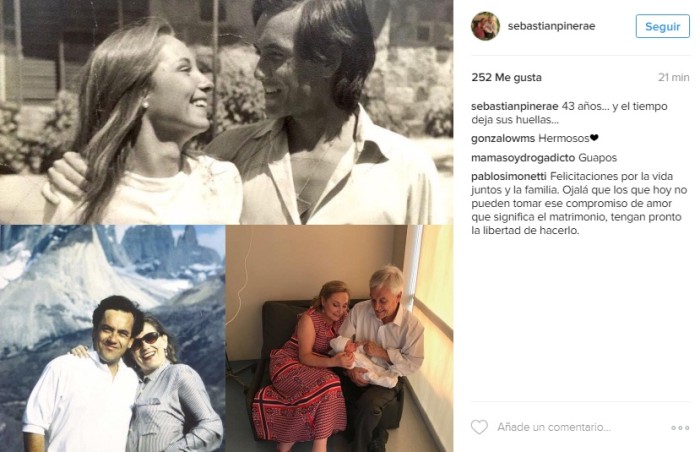 Sebastián Piñera conmemora 43 años de matrimonio con ...