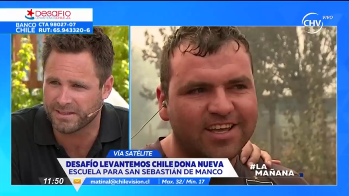 La sincera emoción de papá al enterarse de reconstrucción de escuela arrasada por incendio