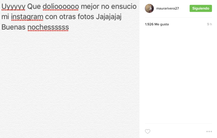 Maura Rivera en Instagram