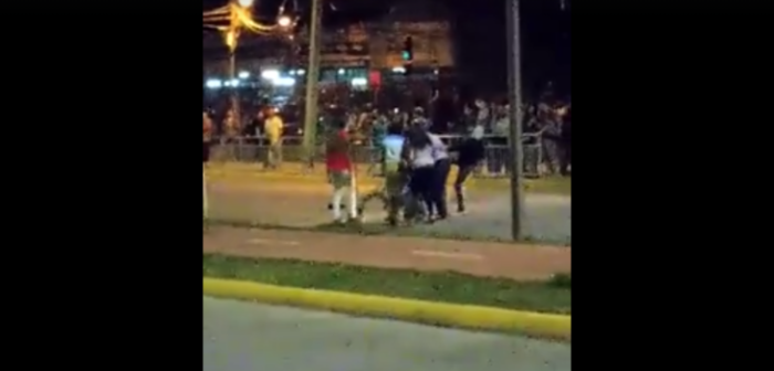 Registran brutal pelea en el barrio bohemio de Osorno