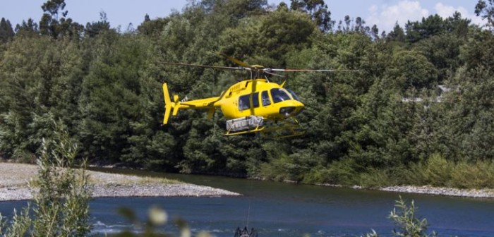 Helicóptero capotó mientras combatía incendio forestal en el sur de la región del Maule