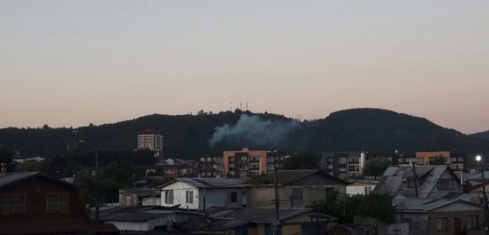 Declaran Alerta Roja para Temuco por incendio forestal en monumento natural Cerro Ñielol