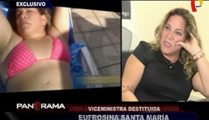 Despedida: viceministra peruana tomaba sol en bikini en plena emergencia por inundaciones