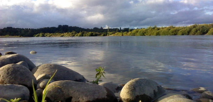Bomberos de Villarrica rescatan a 3 personas que volcaron su bote en río Toltén