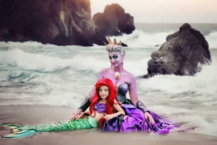 Madre e hija recrean mágicos personajes de recordadas películas de Disney