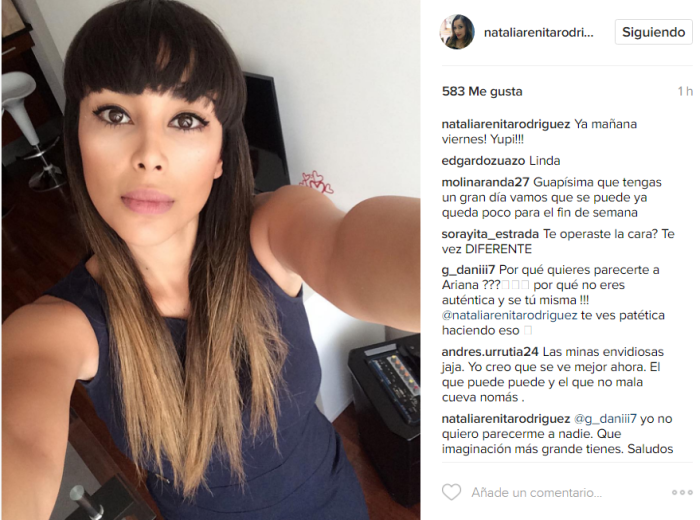 Natalia Rodríguez dejó callado a seguidor que criticó su look | Redes  Sociales | Página 7