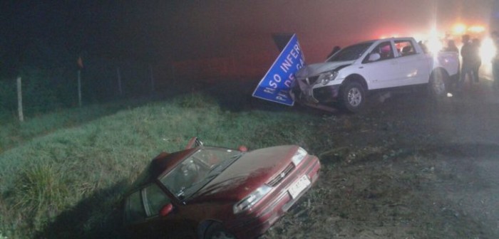 Triple colisión dejó 7 personas lesionadas en baipás de Los Ángeles