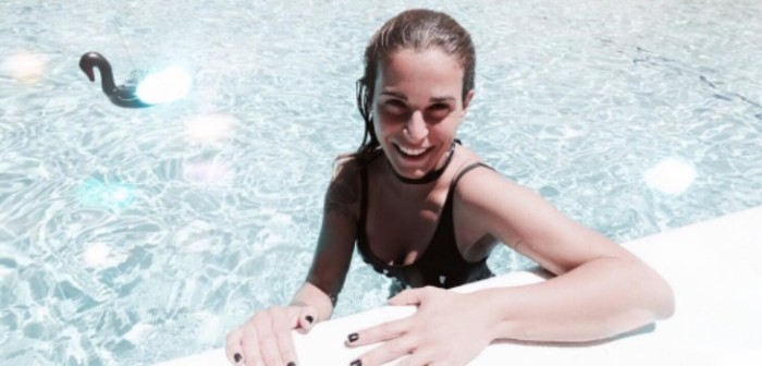 Pareja de Jean-Philippe Cretton cautivó con escotado vestido en evento de H&M