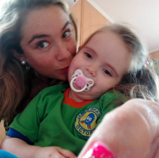 Perrot con su segunda hija | Instagram