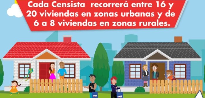 ¿Hasta qué hora un censista debe pasar por los domicilios el próximo miércoles?