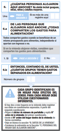 Preguntas relativas a hogares dentro de una vivienda | www.censo2017.cl
