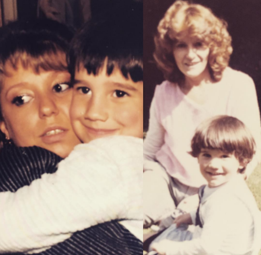 Ignacio con su madre (izq.) y su madrina (der.) | Instagram