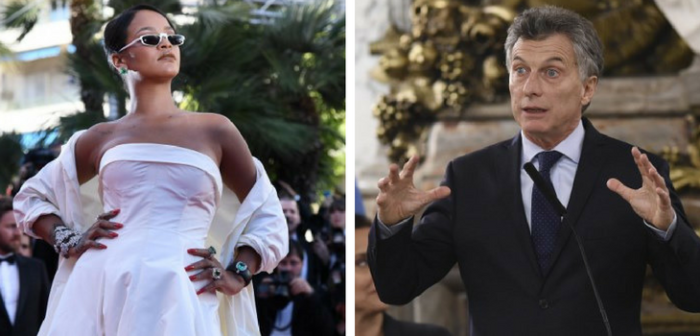 Rihanna y Macri | AFP Photo