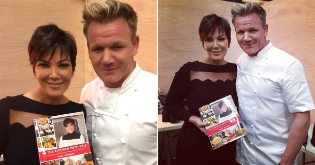 Kris junto a Gordon Ramsay. A la izq. la editada y a la der. la original | InstagramK