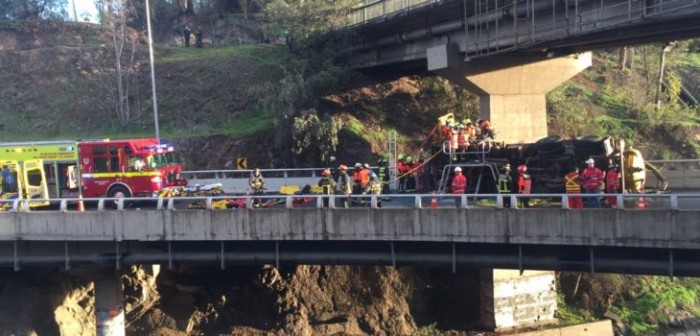 Un fallecido dejó volcamiento de camión en autopista Nororiente