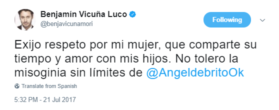 Benjamín Vicuña | Twitter