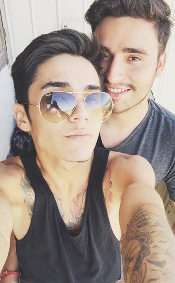 Leo Méndez junto a su ex pololo | Instagram