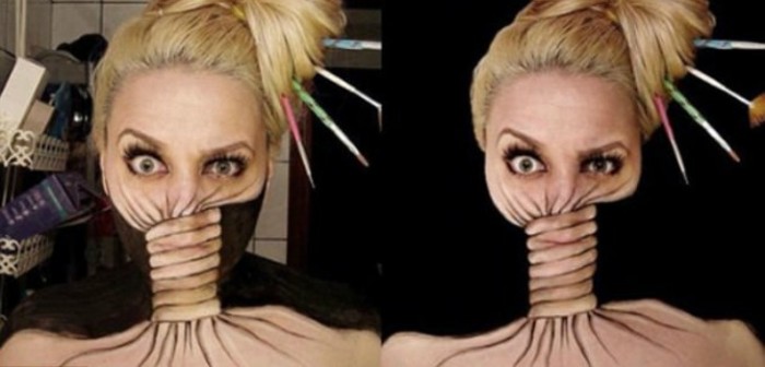 Bloguera es todo un éxito con impactante maquillaje que juega con la ilusión óptica