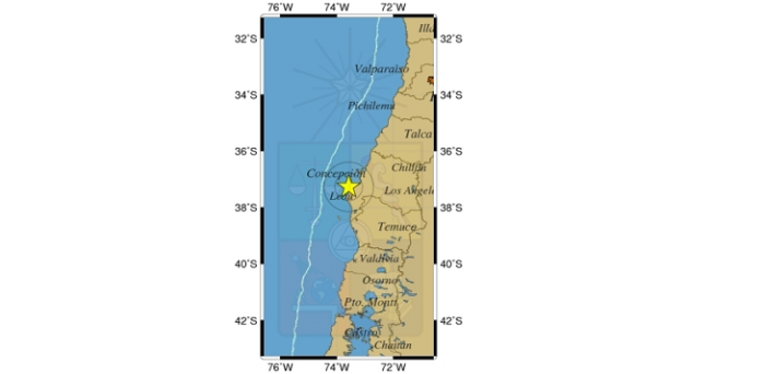 Sismo de mediana intensidad se percibió en la regiones del Bío Bío y La Araucanía