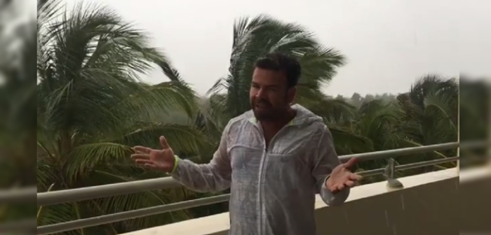 Ignacio Gutiérrez despachó desde refugio el paso del huracán María a través de Instagram