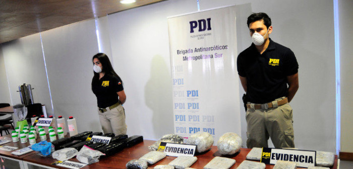 Narcotraficantes que trabajaban en un taller mecánico fueron desbaratados por la PDI