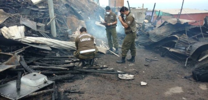 Carabineros detuvo a hombre que habría incendiado su casa tras discutir con su pareja