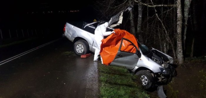 Accidente vehicular en Purranque deja dos fallecidos: chofer perdió control de camioneta