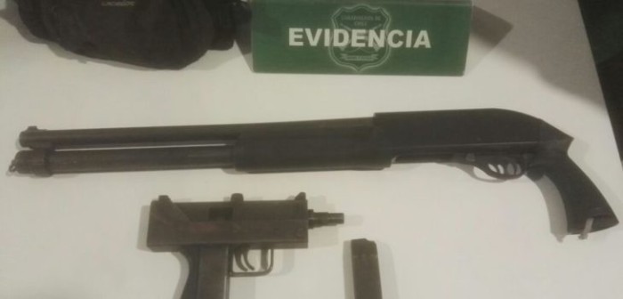 Carabineros incautó armas y munición de guerra tras balacera en Puente Alto